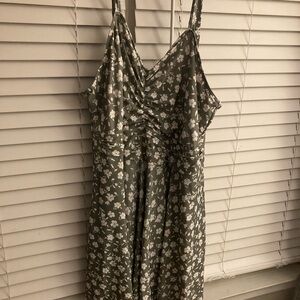 Pale Green Floral Swim Dress